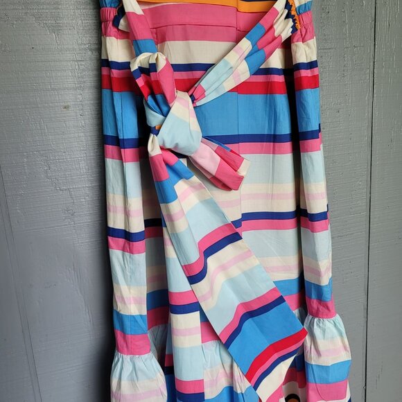 Plenty by Tracy Reese Multicolor Ruffled Maxi Belted Dress. Size XL - Picture 6 of 11